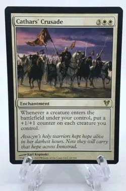 1x MTG Cathars' Crusade - AVR Rare! NM Mint! Ships Fast - Image 1
