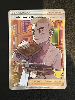Pokemon TCG - Professor's Research 024/025 - Celebrations Ultra Rare Trainer. - Image 1