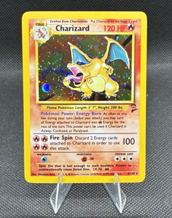 (NM) Charizard #4/130 Holo Rare Base Set 2 2000 Vintage Pokemon Card Clean Holo - Image 1