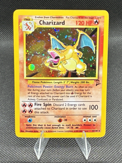 (NM) Charizard #4/130 Holo Rare Base Set 2 2000 Vintage Pokemon Card Clean Holo - Image 2