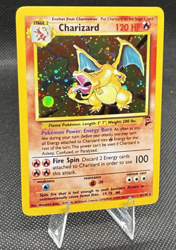 (NM) Charizard #4/130 Holo Rare Base Set 2 2000 Vintage Pokemon Card Clean Holo - Image 3
