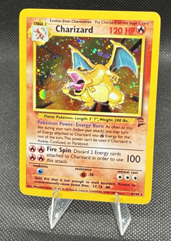 (NM) Charizard #4/130 Holo Rare Base Set 2 2000 Vintage Pokemon Card Clean Holo - Image 4