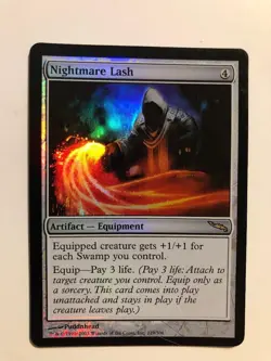 NIGHTMARE LASH - Foil, Mirrodin #219, Artifact equipment, unplayed condition!! - Image 1
