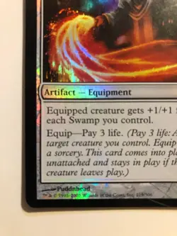 NIGHTMARE LASH - Foil, Mirrodin #219, Artifact equipment, unplayed condition!! - Image 4