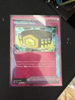 Prismatic Evolutions Maximum Belt 117/131 Ace Spec Rare Pokemon Tool - Image 1