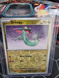 Reverse Holo Dreepy 128/167 Pokemon Twilight Masquerade * Crimping Error * - Image 1