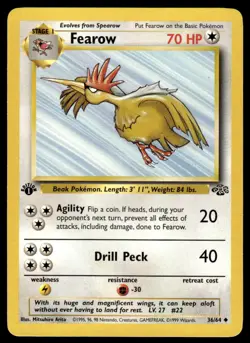 Pokemon TCG Jungle 1st Edition #36/64 Fearow LP+ - Image 1