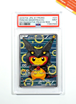 Pokemon PSA 9 Poncho-Wearing Pikachu #231 Holo XY Promo 2016 Japanese - Image 1