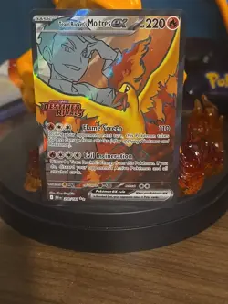 Pokemon TCG Team Rockets Moltres EX#208/182 Destined Rivals Stamped - Image 1
