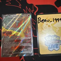 Pokemon TCG Team Rockets Moltres EX#208/182 Destined Rivals Stamped - Image 1