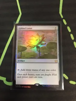 MTG Magic The Gathering Gilded Lotus Foil FDN Rare Artifact Mana Rock - Image 1