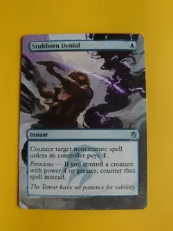 Stubborn Denial. KTK Instant MTG Card. Altered Art. Messy as pictured. - Image 2