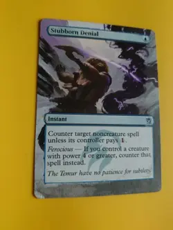 Stubborn Denial. KTK Instant MTG Card. Altered Art. Messy as pictured. - Image 3