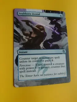 Stubborn Denial. KTK Instant MTG Card. Altered Art. Messy as pictured. - Image 4
