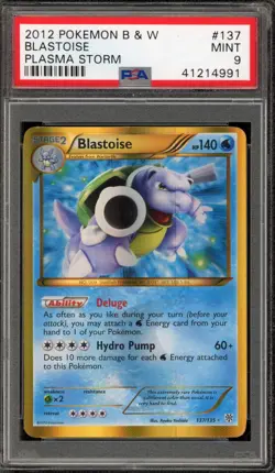 Pokemon Blastoise Plasma Storm Holo Secret Rare #137 PSA 9 Mint - Image 1