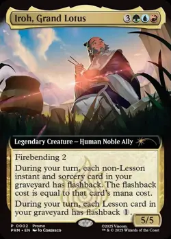 SEALED Iroh, Grand Lotus Promo Extended Art Foil BoxLunch Magic Avatar Card MTG - Image 2