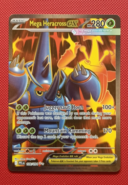 Pokemon TCG Mega Heracross ex 108/094 Phantasmal Flames Holo Ultra Rare Card - Image 1