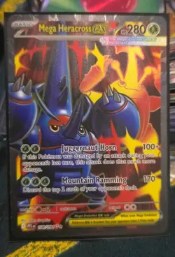 Pokemon TCG Mega Heracross ex 108/094 Phantasmal Flames Holo Ultra Rare Card - Image 1