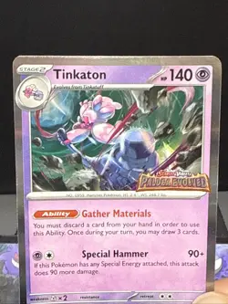 Pokemon Card Tinkaton 020 Black Star Promo STAMPED Paldea Evolved Light Play - Image 2