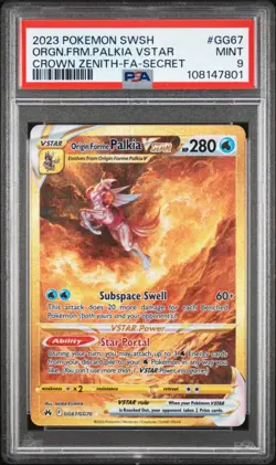 Origin Forme Palkia VSTAR GG67/GG70 Secret Rare Pokemon TCG Card PSA 9 - Image 1