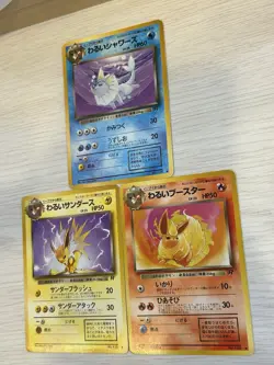 Pokemon Card Pokemon Dark Jolteon Vaporeon Flareon Eeveelution set Old Back Old - Image 3