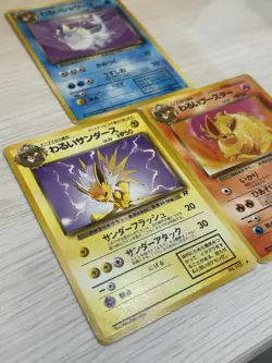 Pokemon Card Pokemon Dark Jolteon Vaporeon Flareon Eeveelution set Old Back Old - Image 5