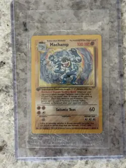 1999 Machamp Base Set 1st Edition 8/102 Holo Rare SEALED Pokemon Card WOTC - Image 1