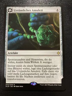 MTG Primal Amulet / Primal Wellspring - Ixalan - German - Very Nice! - Image 1