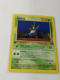 1999 Pokemon Oddish 58/64 Fossil Set First Edition NM (1966) - Image 1