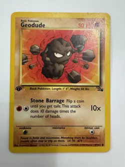 Pokemon TCG Vintage First Edition Fossil Graveler, Shellder, Geodude, Cards - Image 3
