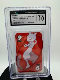 2021 Pokemon Pocket UNO Mewtwo #9 CGC Graded Gem Mint 10 (Japanese) - Image 1