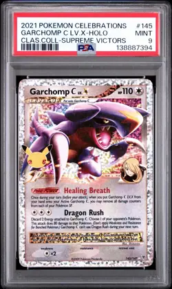 2021 Pokemon Celebrations #145 Garchomp C LV.X Holo Classic Collection PSA 9 - Image 1