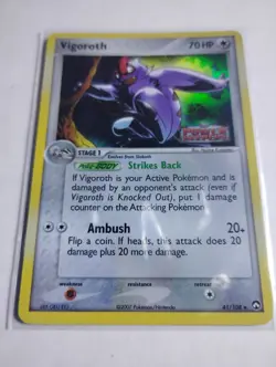 Pokemon Vigoroth 41/108 EX Power Keepers Reverse Holo Stamped NM - Image 2