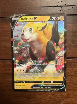 Pokemon TCG Boltund V SWSH219 JUMBO Oversize Black Star Promo Card - Image 1