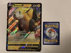 JUMBO Boltund V SWSH219 Black Star Promo Pokemon Card NM - Image 1