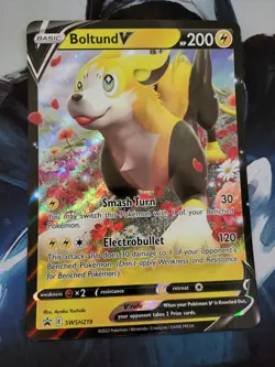 Pokemon TCG Boltund V SWSH219 JUMBO Oversize Black Star Promo Card - Image 1