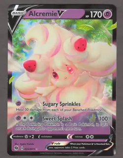 Alcremie V 022/073 Champions Path Ultra Rare Holo Pokemon Card NM - Image 1