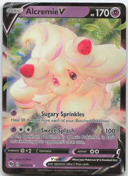 Alcremie V 022/073 Champion's Path Pokemon Card NM - Image 1