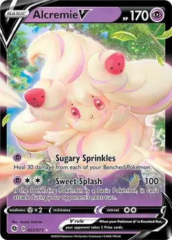 Alcremie V - 022/073 - Pokemon Champions Path Sword & Shield Ultra Rare Card NM - Image 1