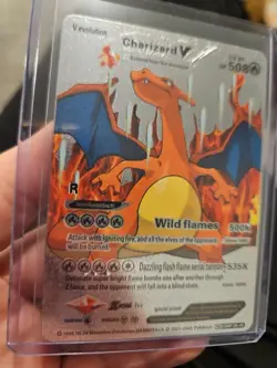 Charizard V Silver Foil Fan Art Vinyl Premium Collector Pokemon Display LV91 - Image 2