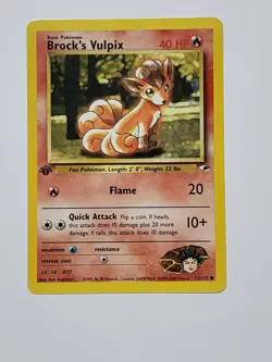 Brock's Vulpix 73/132 Pokemon TCG Common Pokemon Gym Heroes 1st Edition - Image 1