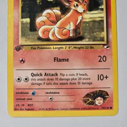 Brock's Vulpix 73/132 1st Edition Gym Heroes WotC Pokemon TCG 2000 Common Card - Image 3