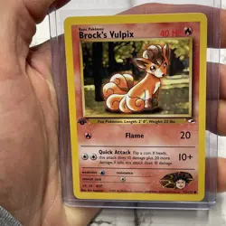 Pokemon Gym Heroes 1st Edition Regular Common Brock's Vulpix 73/132 NM/MT WOTC - Image 1