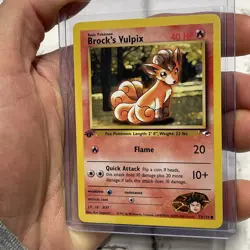 Pokemon Gym Heroes 1st Edition Regular Common Brock's Vulpix 73/132 NM/MT WOTC - Image 2