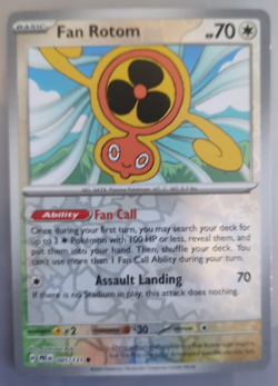 Fan Rotom 085/131 Reverse Holo Near Mint Pokemon Card - Image 1