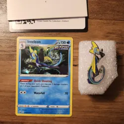 Inteleon SWSH279 NM Promo Pokemon Crown Zenith Pin Code SV Card Holder Set New - Image 2