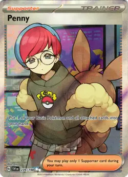 Pokemon TCG Penny Full Art Trainer SV01 Scarlet & Violet 239/198 Ultra Rare NM - Image 1