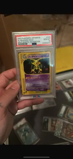 Pokemon Alakazam Split Earth 1st Edition Japanese Holo Rare #043 PSA 10 Gem Mint - Image 1