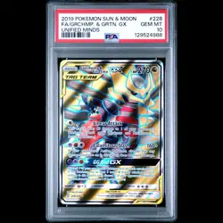 Garchomp & Giratina GX 228/236 Unified Minds PSA 10 GEM MINT Full Art Pokemon - Image 1