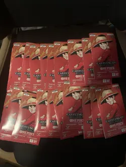 One Piece OP-13 CARRYING ON HIS WILL Sleeved Booster Packs Lot of 20 NEW/SEALED - Image 1